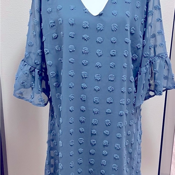 Chic Blue Textured Dress XXL - Picture 2 of 13